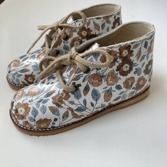 Mon Petit Shoes x Rylee + Cru Floral Lace Up Boots - Bloom - 9 - Picture 3 of 9